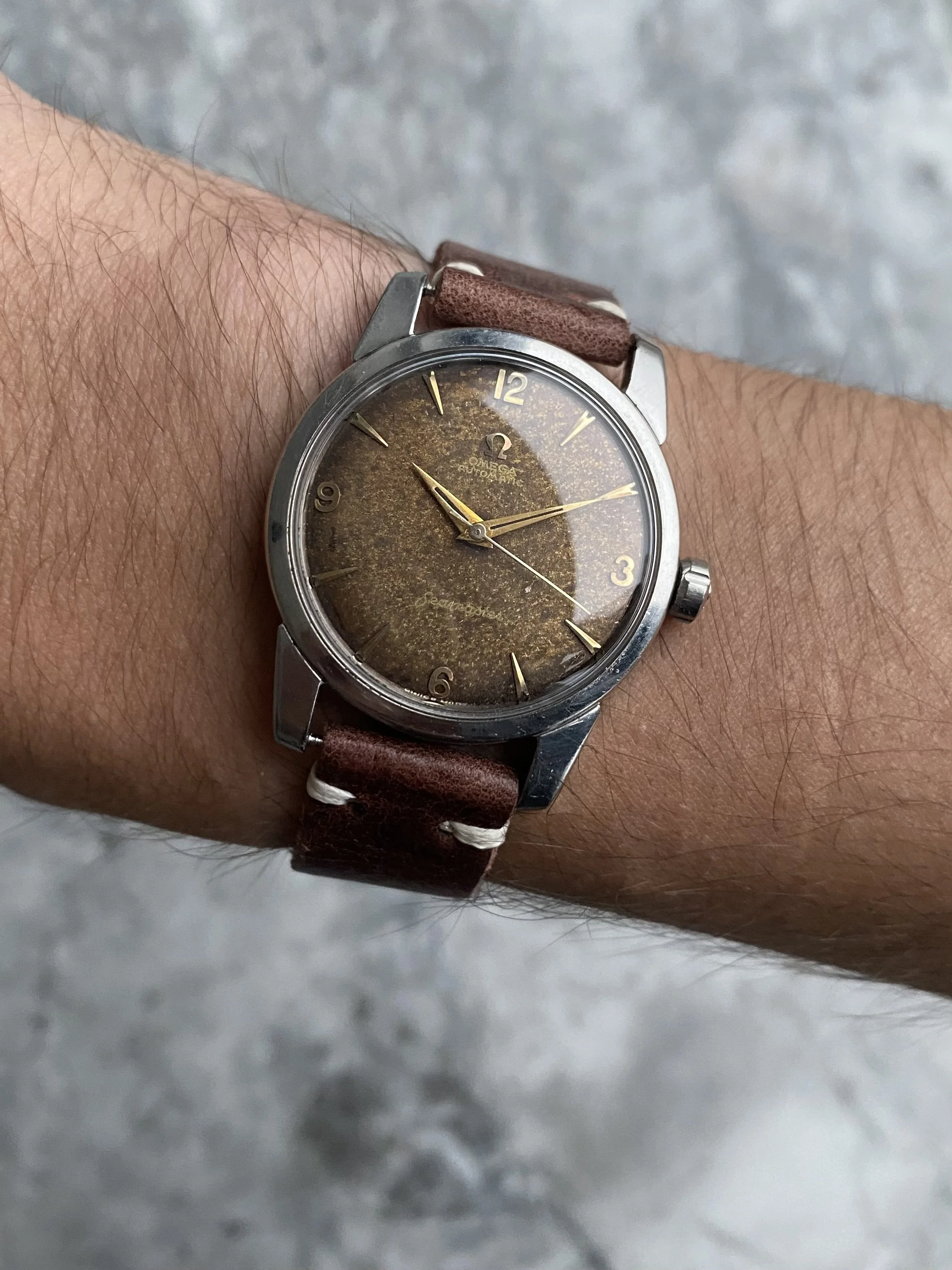 Omega seamaster tropical dial outlet